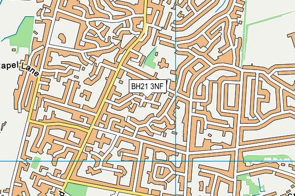 BH21 3NF map - OS VectorMap District (Ordnance Survey)