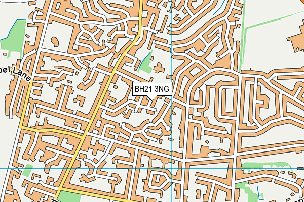BH21 3NG map - OS VectorMap District (Ordnance Survey)