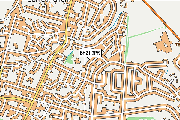 BH21 3PR map - OS VectorMap District (Ordnance Survey)