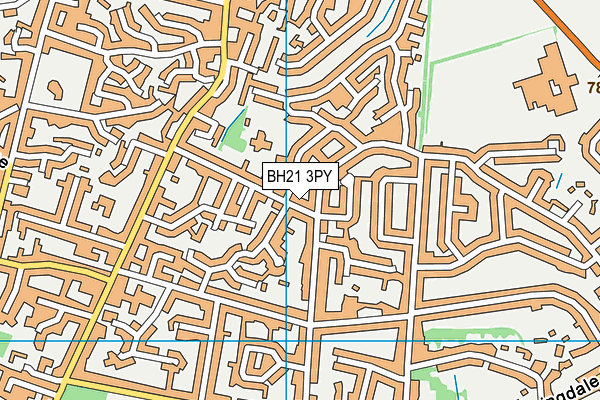 BH21 3PY map - OS VectorMap District (Ordnance Survey)