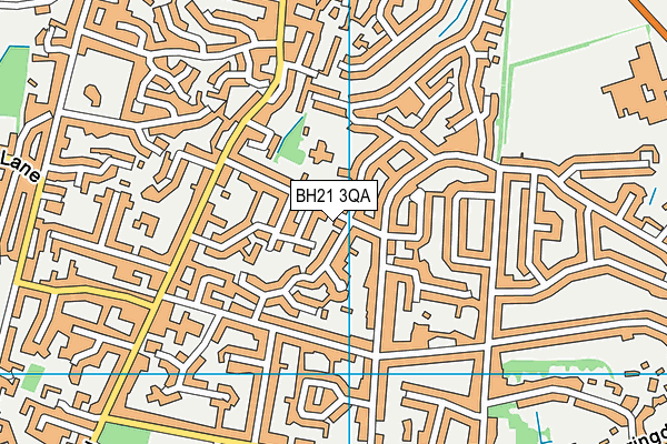 BH21 3QA map - OS VectorMap District (Ordnance Survey)