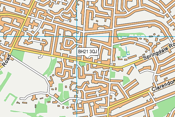 BH21 3QJ map - OS VectorMap District (Ordnance Survey)