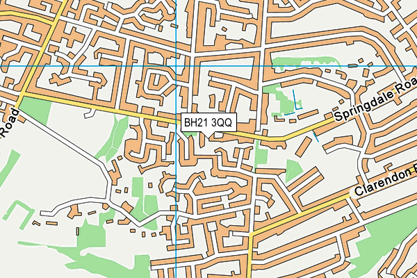 BH21 3QQ map - OS VectorMap District (Ordnance Survey)
