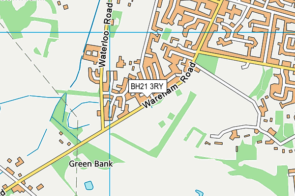 BH21 3RY map - OS VectorMap District (Ordnance Survey)