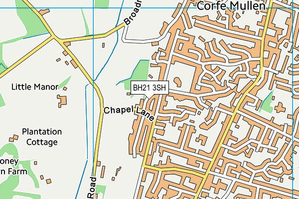BH21 3SH map - OS VectorMap District (Ordnance Survey)
