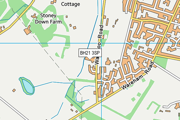 BH21 3SP map - OS VectorMap District (Ordnance Survey)