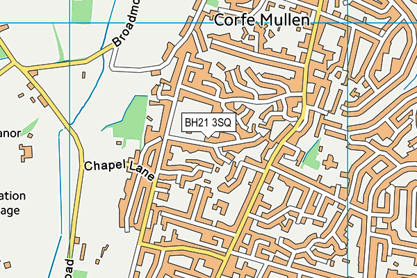 BH21 3SQ map - OS VectorMap District (Ordnance Survey)