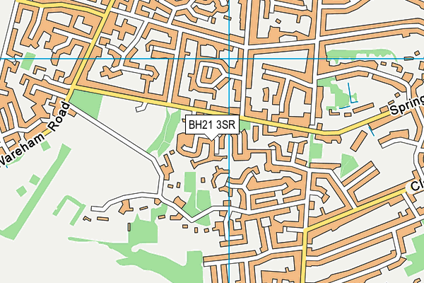 BH21 3SR map - OS VectorMap District (Ordnance Survey)