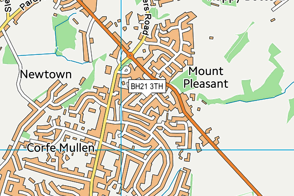 BH21 3TH map - OS VectorMap District (Ordnance Survey)