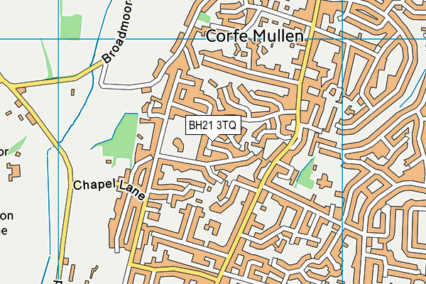 BH21 3TQ map - OS VectorMap District (Ordnance Survey)