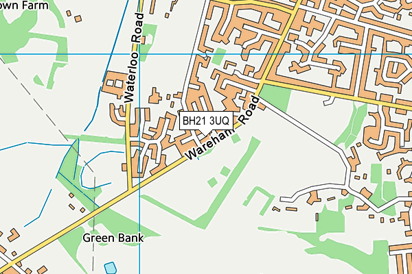 BH21 3UQ map - OS VectorMap District (Ordnance Survey)