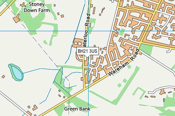 BH21 3US map - OS VectorMap District (Ordnance Survey)