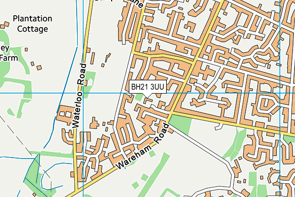 BH21 3UU map - OS VectorMap District (Ordnance Survey)
