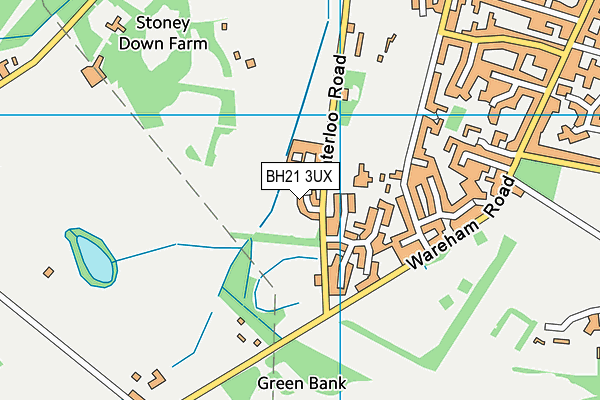 BH21 3UX map - OS VectorMap District (Ordnance Survey)