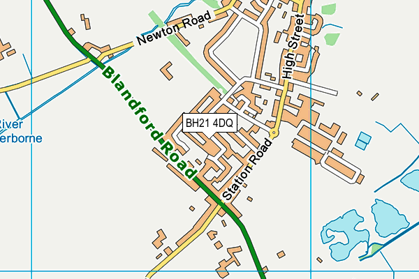 BH21 4DQ map - OS VectorMap District (Ordnance Survey)