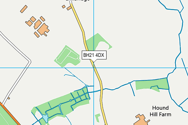 BH21 4DX map - OS VectorMap District (Ordnance Survey)