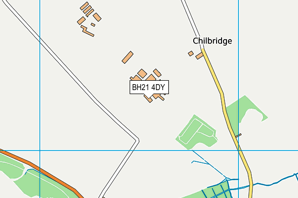 BH21 4DY map - OS VectorMap District (Ordnance Survey)