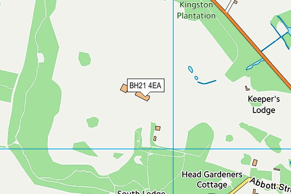 BH21 4EA map - OS VectorMap District (Ordnance Survey)