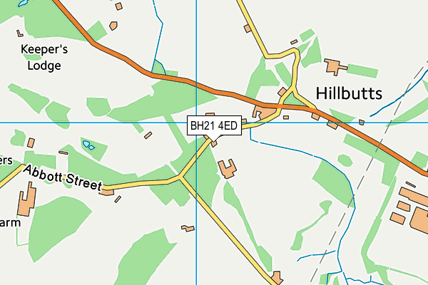 BH21 4ED map - OS VectorMap District (Ordnance Survey)