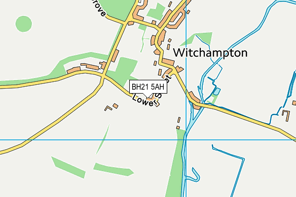 BH21 5AH map - OS VectorMap District (Ordnance Survey)