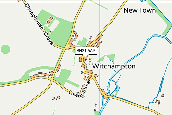 Witchampton Church of England First School map (BH21 5AP) - OS VectorMap District (Ordnance Survey)