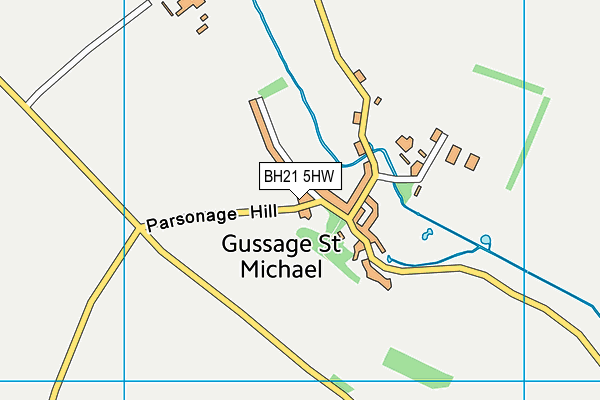 BH21 5HW map - OS VectorMap District (Ordnance Survey)