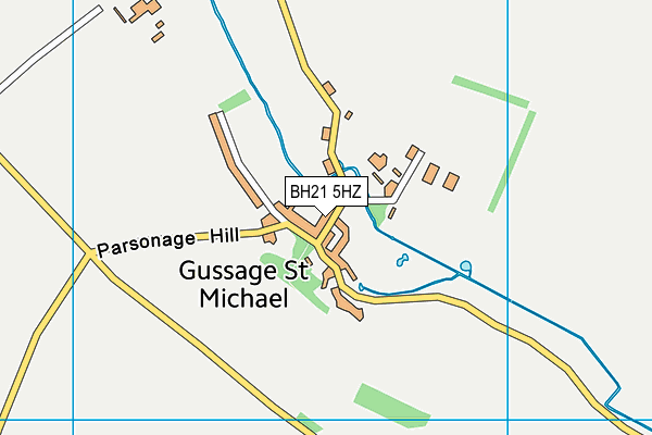 BH21 5HZ map - OS VectorMap District (Ordnance Survey)