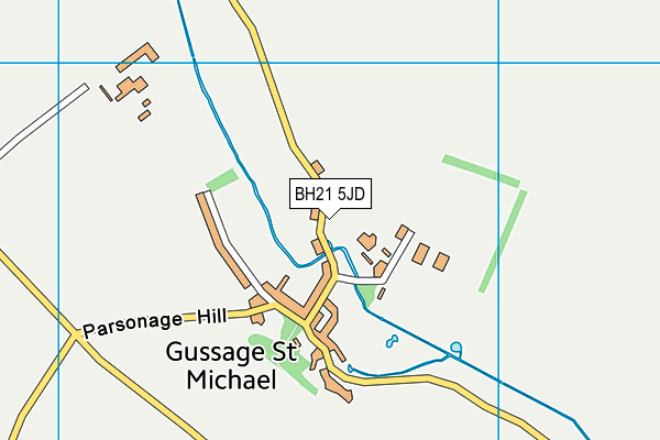 BH21 5JD map - OS VectorMap District (Ordnance Survey)
