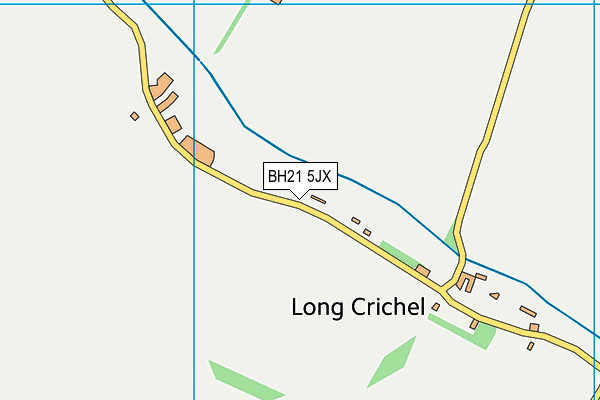 BH21 5JX map - OS VectorMap District (Ordnance Survey)