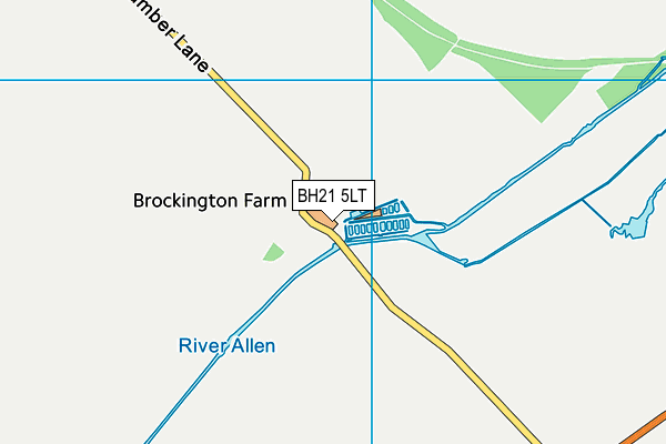 BH21 5LT map - OS VectorMap District (Ordnance Survey)