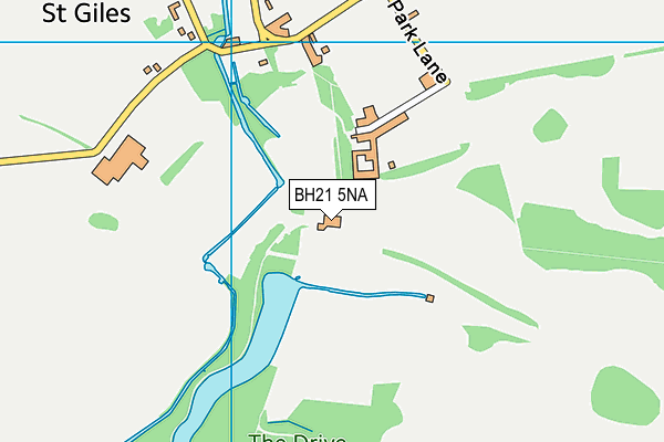 BH21 5NA map - OS VectorMap District (Ordnance Survey)