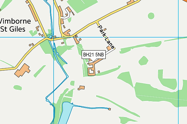 BH21 5NB map - OS VectorMap District (Ordnance Survey)