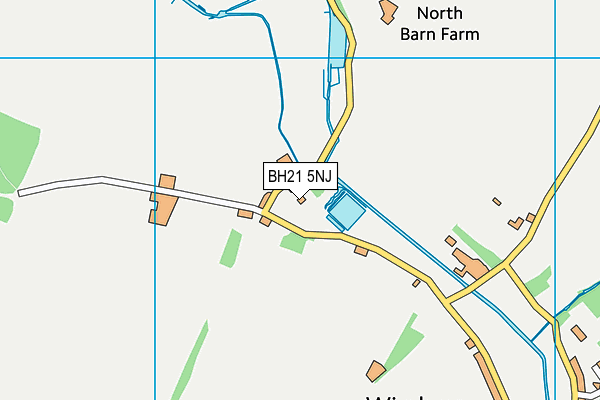 BH21 5NJ map - OS VectorMap District (Ordnance Survey)