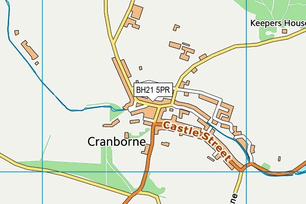 Map of CRANBORNE GARDEN CENTRE LIMITED at district scale