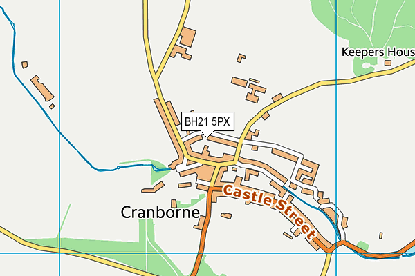 BH21 5PX map - OS VectorMap District (Ordnance Survey)