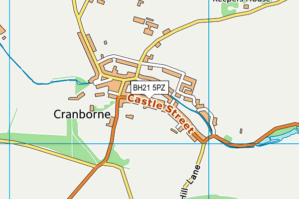 Map of CRANBORNE LODGE EVENTS LIMITED at district scale