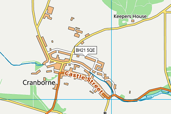 BH21 5QE map - OS VectorMap District (Ordnance Survey)