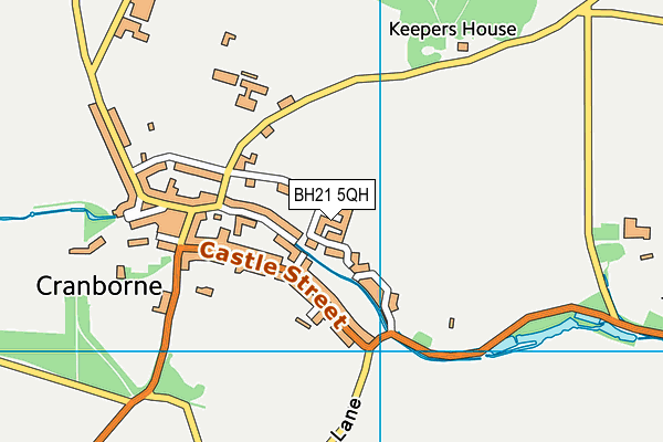 BH21 5QH map - OS VectorMap District (Ordnance Survey)