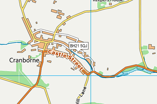 BH21 5QJ map - OS VectorMap District (Ordnance Survey)