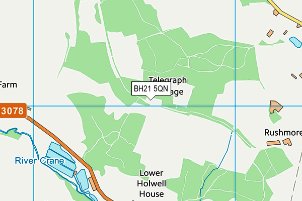 BH21 5QN map - OS VectorMap District (Ordnance Survey)