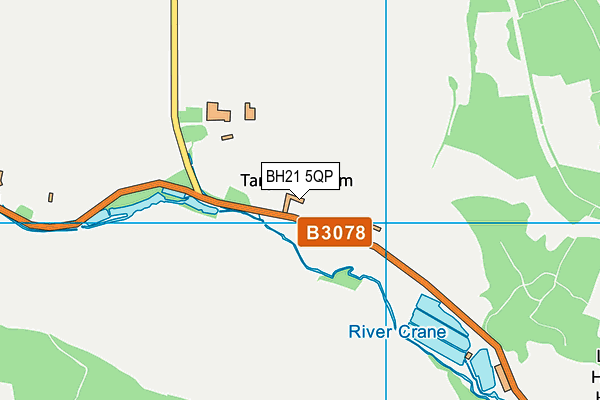 BH21 5QP map - OS VectorMap District (Ordnance Survey)