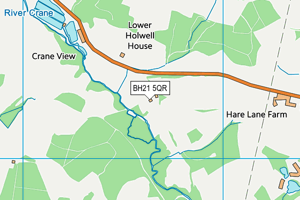 BH21 5QR map - OS VectorMap District (Ordnance Survey)