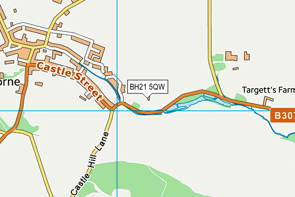 BH21 5QW map - OS VectorMap District (Ordnance Survey)