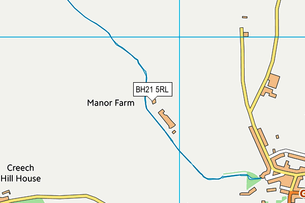 BH21 5RL map - OS VectorMap District (Ordnance Survey)