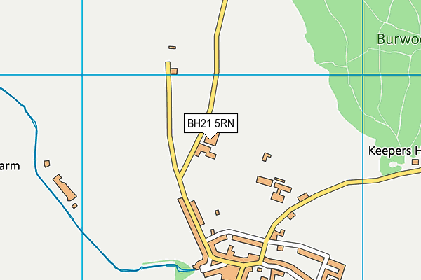 BH21 5RN map - OS VectorMap District (Ordnance Survey)