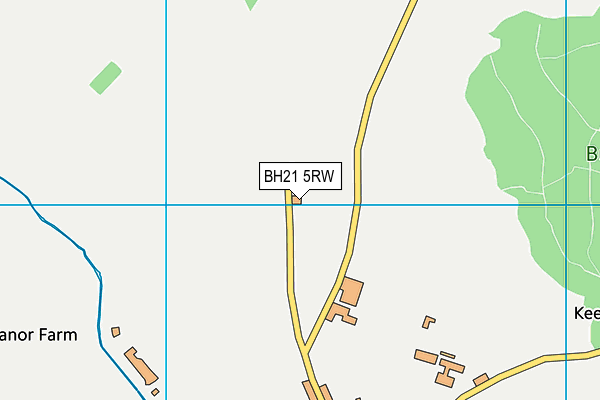 BH21 5RW map - OS VectorMap District (Ordnance Survey)