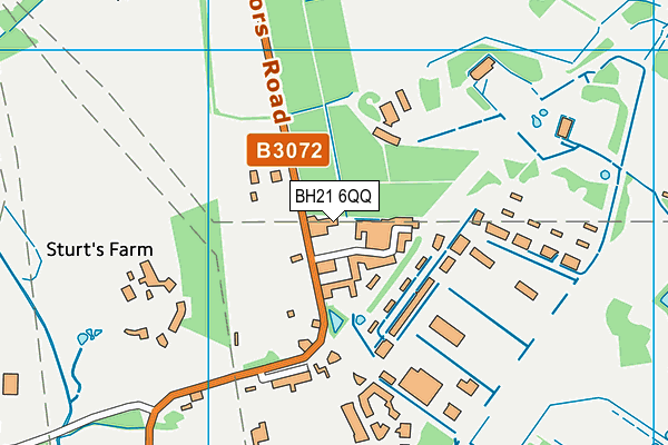 BH21 6QQ map - OS VectorMap District (Ordnance Survey)