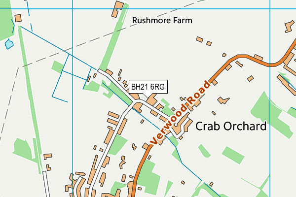 BH21 6RG map - OS VectorMap District (Ordnance Survey)