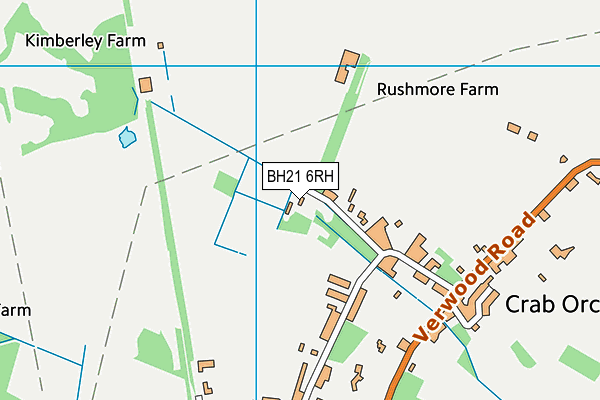 BH21 6RH map - OS VectorMap District (Ordnance Survey)