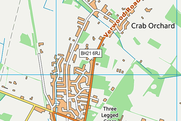BH21 6RJ map - OS VectorMap District (Ordnance Survey)